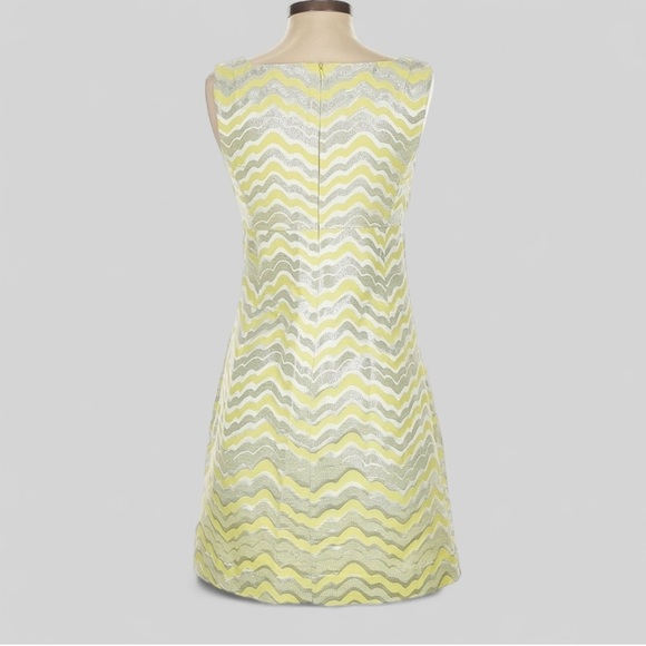 Lilly Pulitzer Adriana Dress Yellow/Silver-size 2-EUC - Picture 7 of 8
